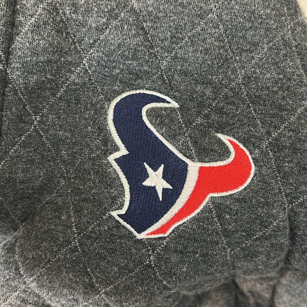 Tommy Bahama Football Black and Gray Quarter-Zip Houston Texans Pullover Large - Picture 7 of 7